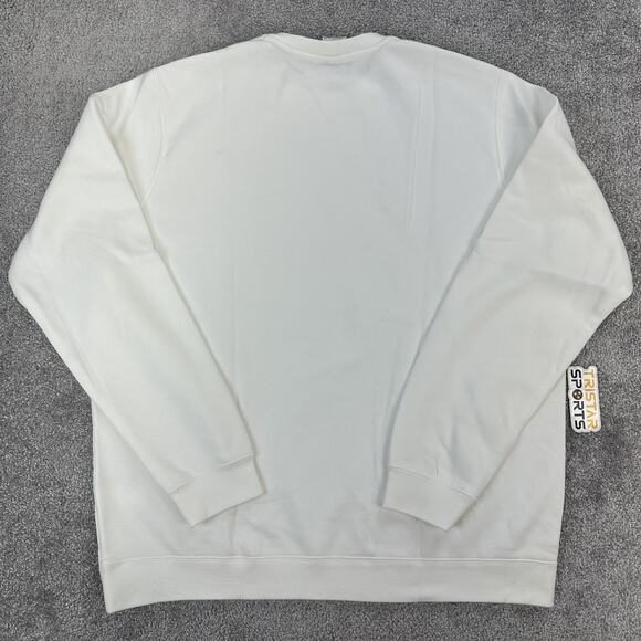 Nike Club Fleece Sweatshirt Mens XL White Crewneck Tennis Pullover Swoosh Crew - Picture 2 of 9